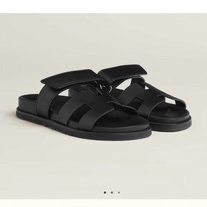 Hermes authentic Chypre sandal black gently worn size Eur 40.5